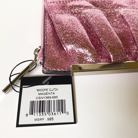 Christian Siriano Pink Glitter Clutch Bag NWT - Picture 3 of 3